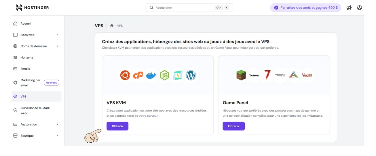 VPS KVM Hostinger 1